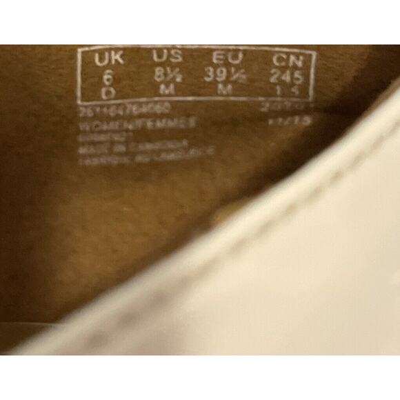 Clark’s White Patent High Heel Shoe Size 8.5 Narine Rowe Wedding Soft Cushion - Picture 5 of 9